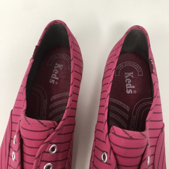 Keds Pink Striped Low Top Sneakers - Picture 4 of 8